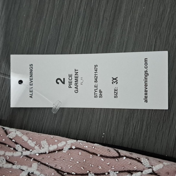 Alex Evenings Plus Size 3/4 Sleeve Printed Twinset - Picture 13 of 14